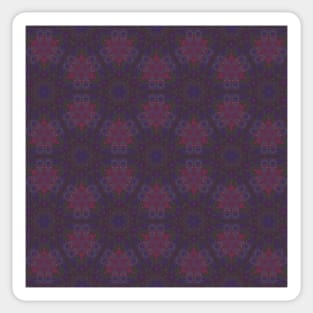 Deep Dark Purple Circular Pattern - WelshDesignsTP003 Sticker